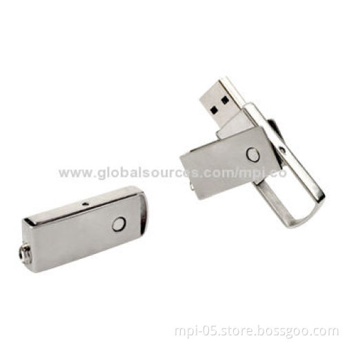 Promotion metal rotating keychain USB flash drive